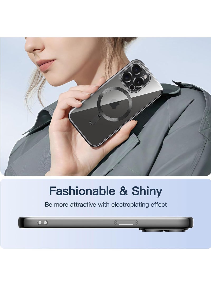 Magsafe Case For Iphone 15 Pro 6.1 Wireless Charging Silicone Clear Case Cover Black - Image 5