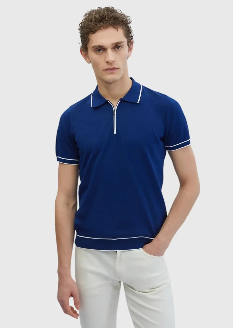 رامسي ملابس محبوكة باللون الأزرق الداكن