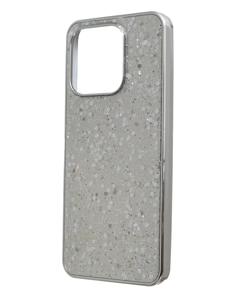 Glitter Plastic Mobile Phone Case With Cute Design for Honor X6b 4G - Silver - Image 3
