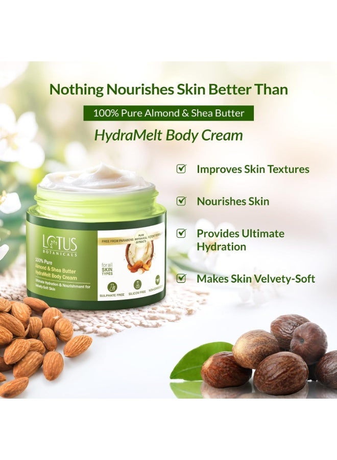 Lotus Botanicals 100% Shea & Almond Body Lotion 280ml + Shea Butter HydraMelt Body Cream 200g - Image 3