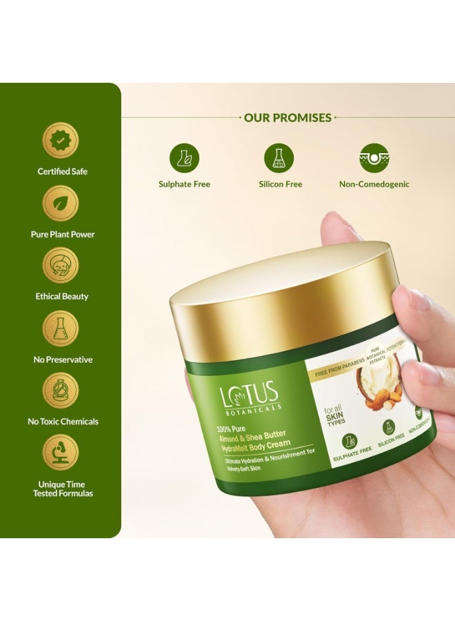 Lotus Botanicals 100% Shea & Almond Body Lotion 280ml + Shea Butter HydraMelt Body Cream 200g - Image 4
