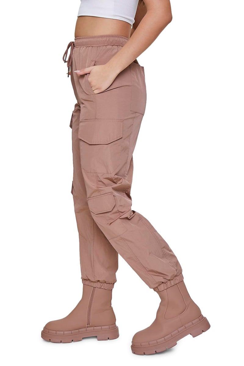 Forever 21 Windbreaker Cargo Joggers Cocoa Small - Image 3