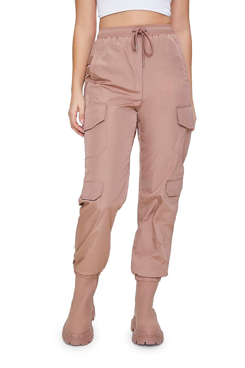 Forever 21 Windbreaker Cargo Joggers Cocoa Small - Image 2