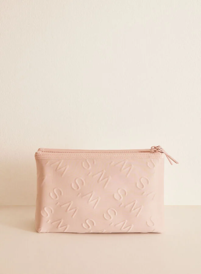women'secret Medium double pink logo toiletry bag
