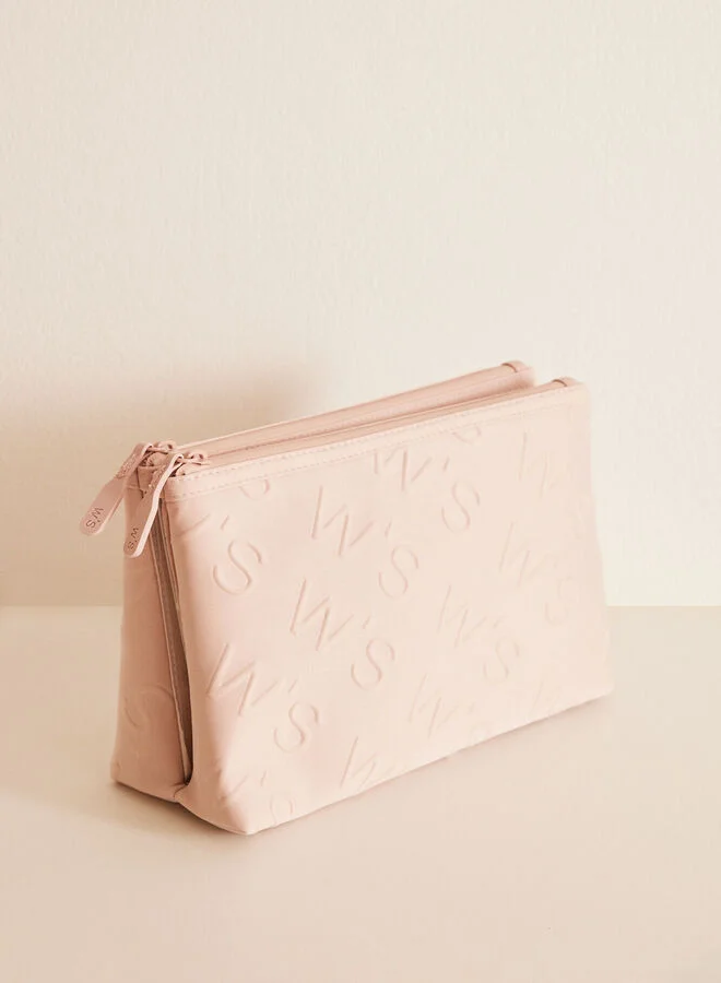 women'secret Medium double pink logo toiletry bag