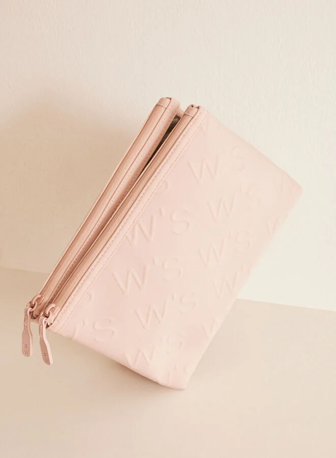women'secret Medium double pink logo toiletry bag