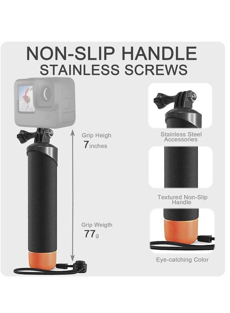 Waterproof Monopod Floating Hand Grip For Go Pro HERO 12/11/10/9/8/7/6/5/4/3 Session Max DJI Osmo And Other Action Cameras Snorkeling Underwater Diving Selfie Stick Pole  - Image 2