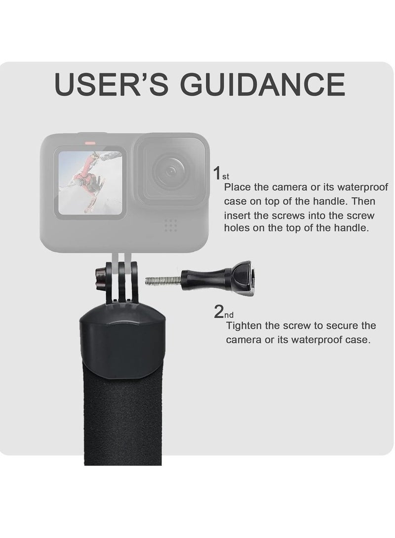 Waterproof Monopod Floating Hand Grip For Go Pro HERO 12/11/10/9/8/7/6/5/4/3 Session Max DJI Osmo And Other Action Cameras Snorkeling Underwater Diving Selfie Stick Pole  - Image 5