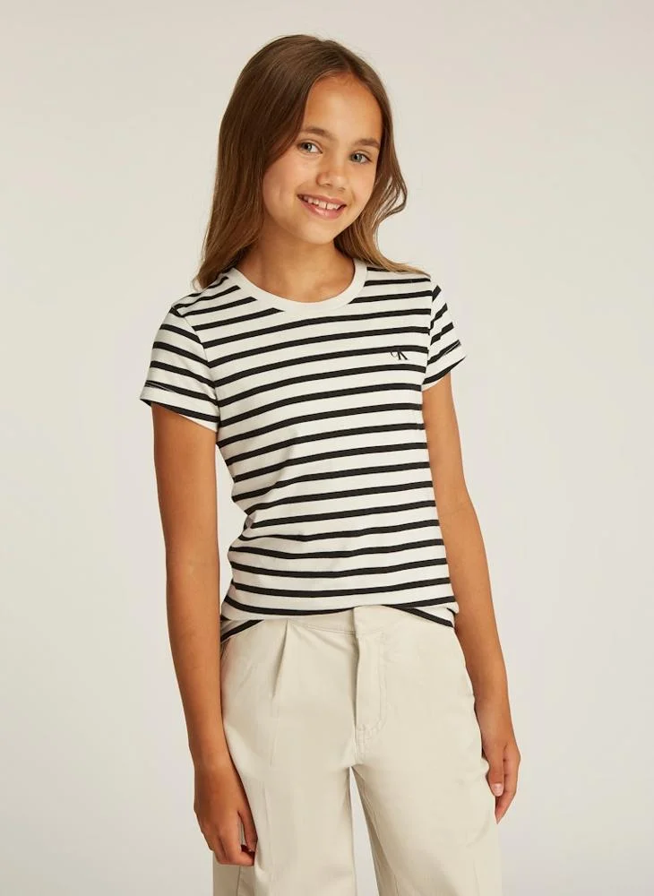 كالفن كلاين جينز Kids 2 Pack Stripe Slim T-Shirt