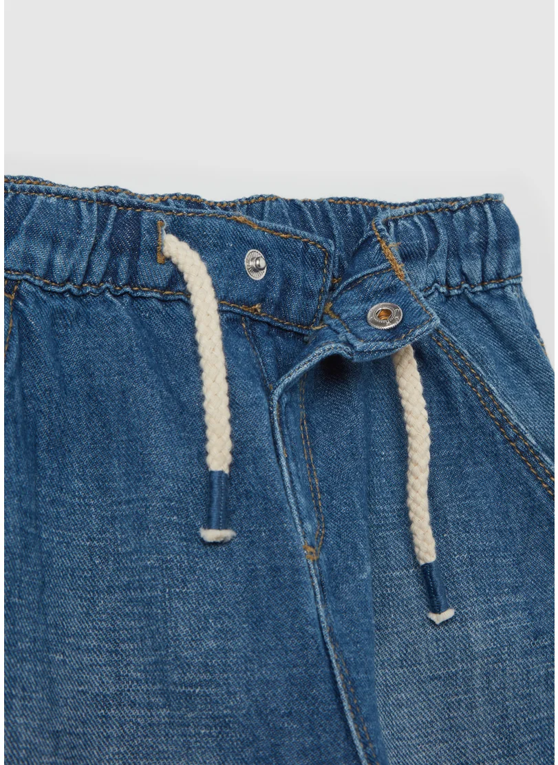 Ovs Cotton and linen jeans with drawstring