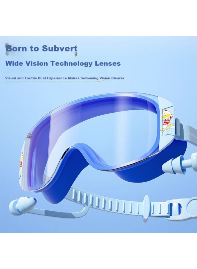 YouYou Yoyou Classic Ultraman Children'S Swimming Goggles High Definition Waterproof Anti-Fog Big Frame Swimming Goggles Swim Goggles 61415 Transparent Deep Blue - Image 3
