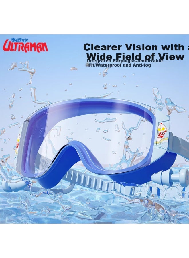 YouYou Yoyou Classic Ultraman Children'S Swimming Goggles High Definition Waterproof Anti-Fog Big Frame Swimming Goggles Swim Goggles 61415 Transparent Deep Blue - Image 2
