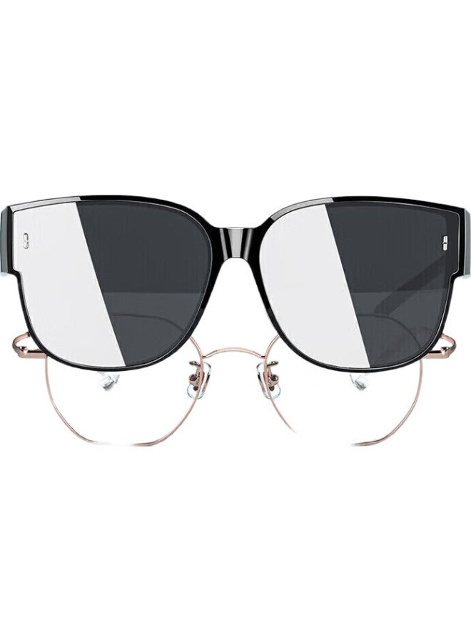 CAXMAN Myopia Sunglasses For Men And Women, Polarized Clip-On Sunglasses, Driving-Specific Cx3011 B01-Black Frame With Gray Lenses - Image 3