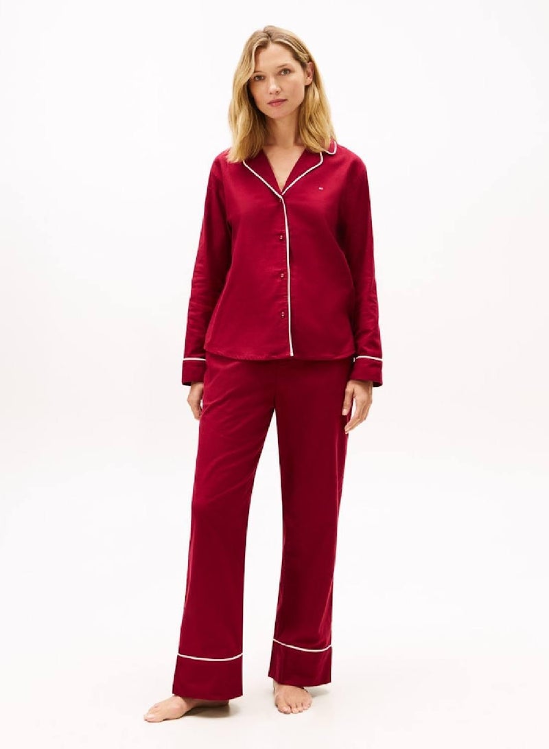 TOMMY HILFIGER Essential Herringbone Flannel Pyjama Shirt - Image 2