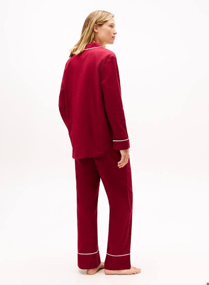 TOMMY HILFIGER Essential Herringbone Flannel Pyjama Shirt - Image 3