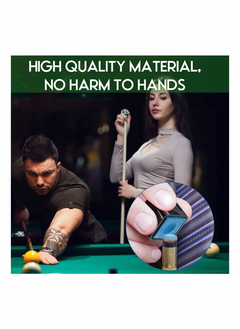 SYOSI - 2 Pcs Pool Chalk Holder for Billiards 2 in 1 Cue Chalk Holder Portable Cue Tip Billiard Cue Tip Tool with 4 Pcs Pool Chalk Cubes Pool Table Accessories for Sport Game Tournament Home Hobby - Image 1