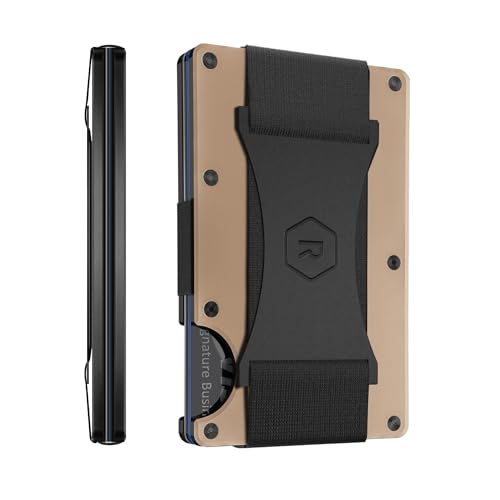 The Ridge Ridge Wallet for Men - Slim Minimalist Compact Wallet and Card Holder, RFID Protected Front Pocket Wallets for Men with Integrated Cash Strap (Mojave Tan) - Image 1