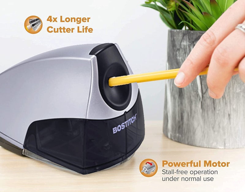 Bostitch Personal Electric Pencil Sharpener, Electrical Automatic Powerful Motor for Fast Sharpening, Compact Electric Sharpener, Includes Sharpening Tray & Safety Switch for Home, School, Office. - Image 3