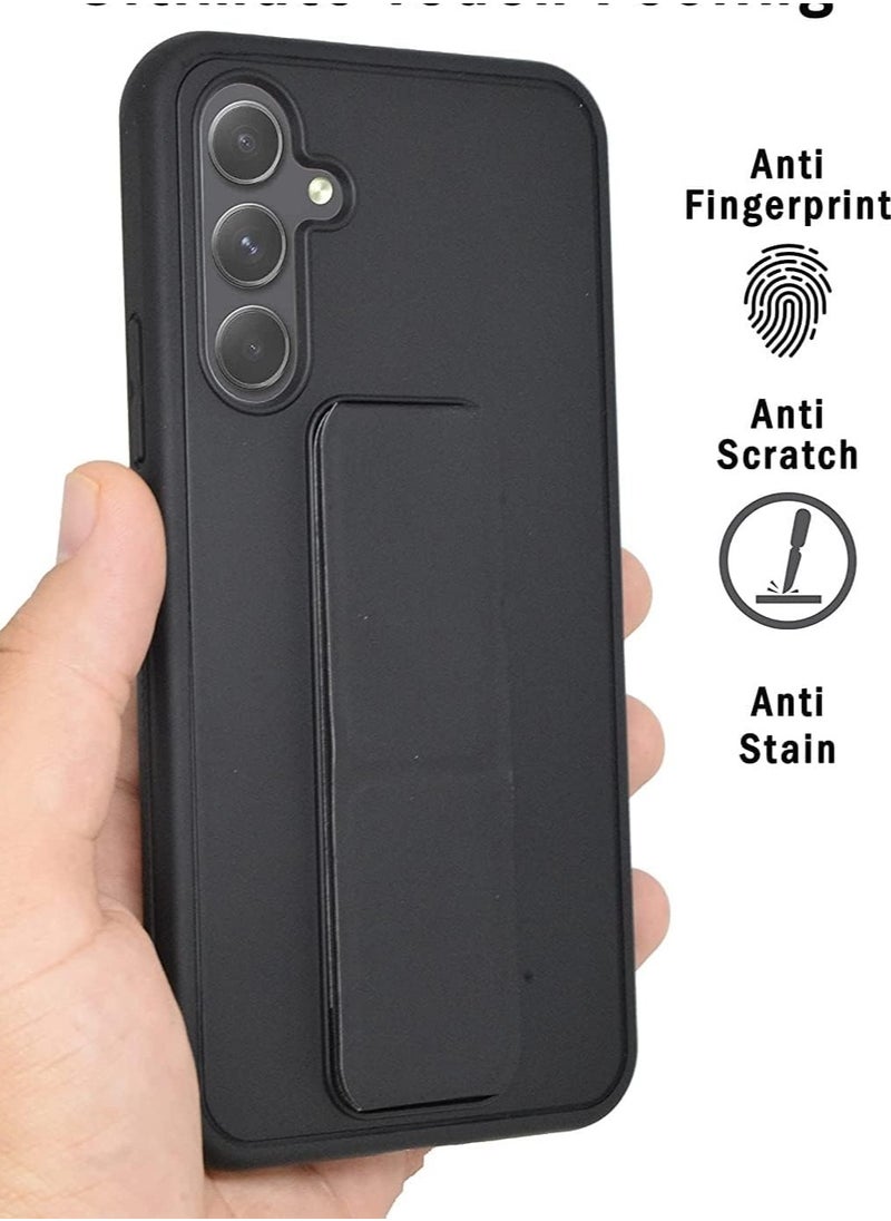 Samsung Galaxy A16 Back Stand Case Magnetic Car Holder Soft Silicone Horizontal & Vertical Kickstand Cover Wrist Strap Full protection Case for Samsung Galaxy A16