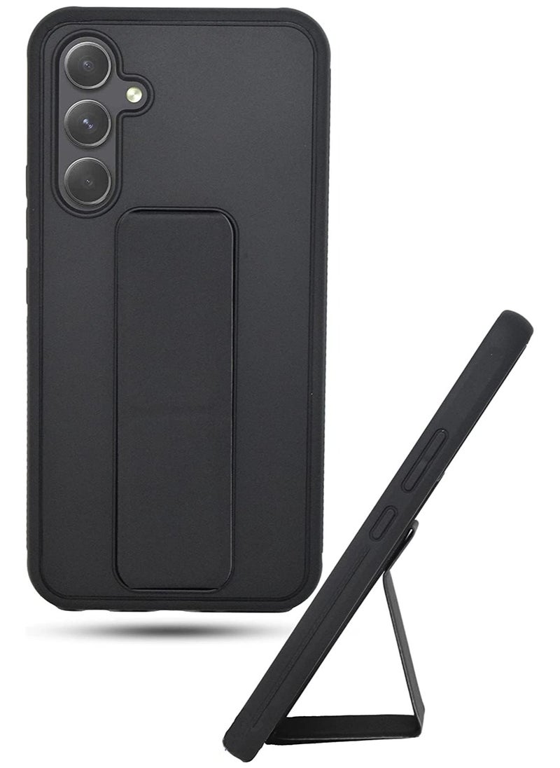 Samsung Galaxy A16 Back Stand Case Magnetic Car Holder Soft Silicone Horizontal & Vertical Kickstand Cover Wrist Strap Full protection Case for Samsung Galaxy A16