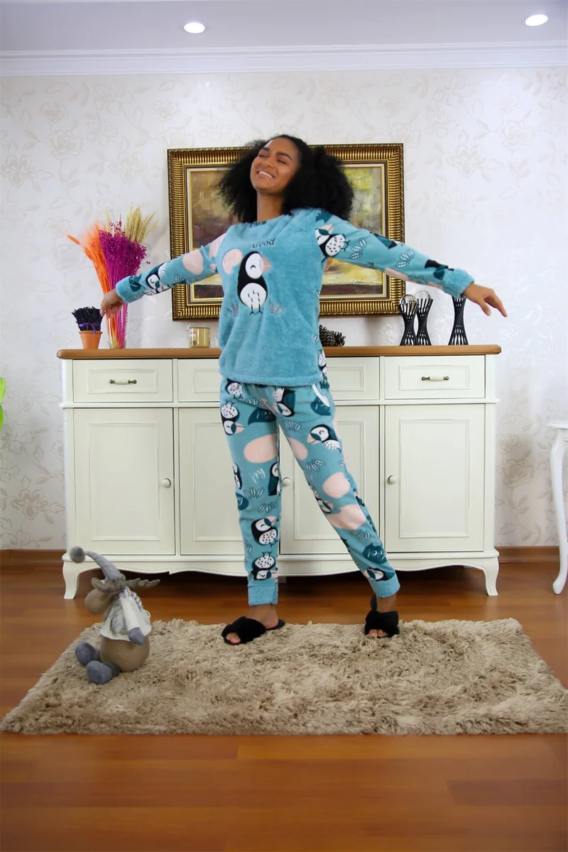 اكبينيز Welsoft Polar Women's Pajamas Set 8501