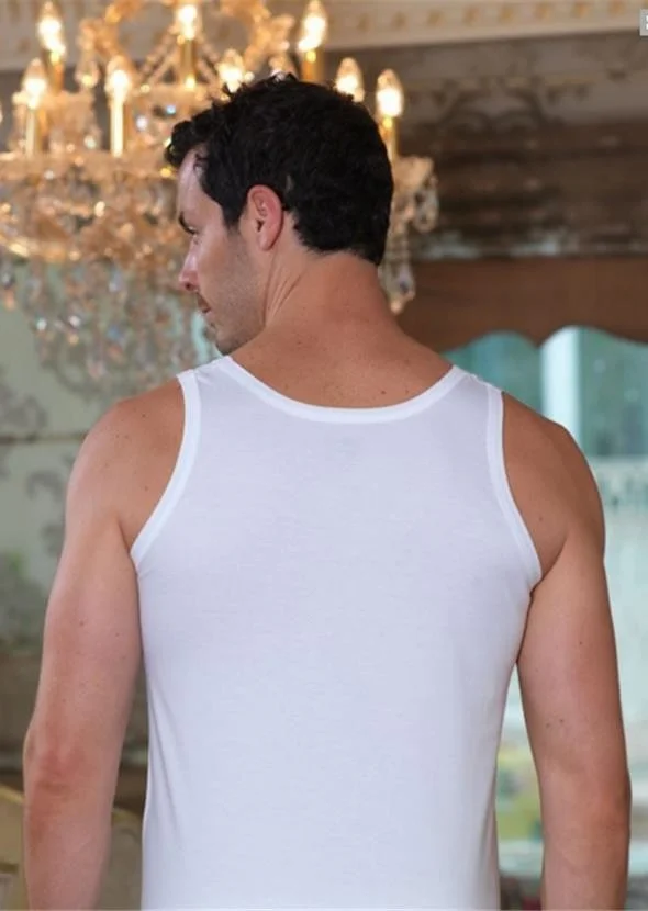 Şahinler 6 Pack 100% Cotton Men's Undershirt with Straps - E002 - E005