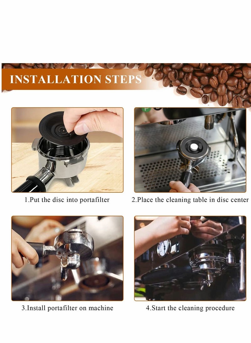 Excefore Espresso Cleaning Disc for Select Breville Machines, 2Pcs 54mm Backflush Makers Comparable to Part BES870XL/11.2 Rubber Disks - Image 3