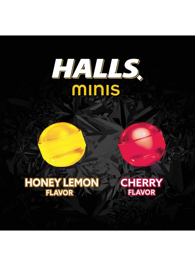 Halls HALLS Minis Cherry & Honey Lemon Sugar Free Cough Drops Variety Pack, 4 - 24 Packs (96 Total Drops)  - Image 3
