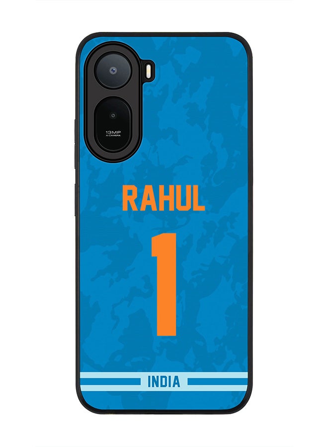 Stylizedd Rugged Case for Xiaomi Redmi A7 Pro 4G / Poco C81 / Poco C81 Pro / Poco C85x 5G- Slim Fit Hybrid Rubber Cover India KL Rahul, Jersey No 1