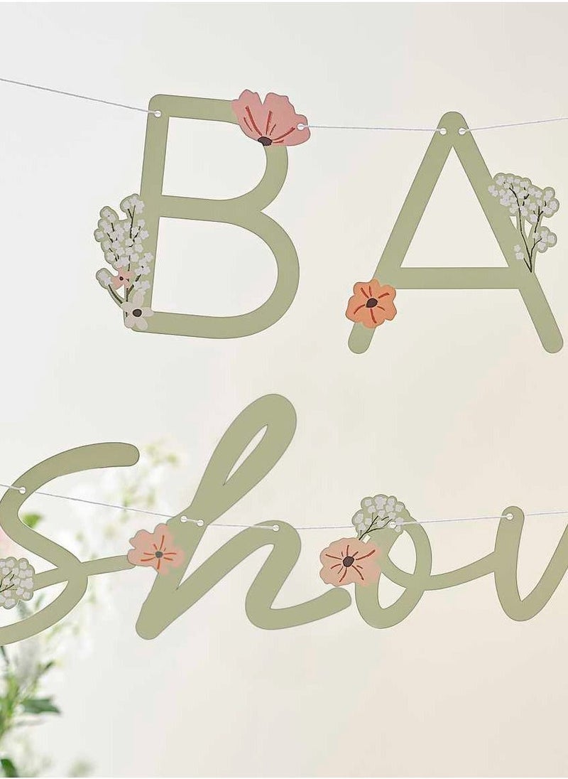 جينجر راي زينة حفلة استقبال مولود بنقوش الزهور الورقية - Image 2