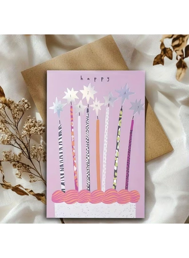 KANDID Birthday Greeting Card , Interactive Design Print (CANDLES) - Image 1