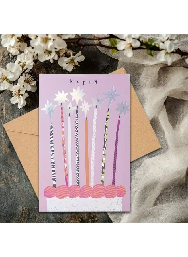 KANDID Birthday Greeting Card , Interactive Design Print (CANDLES) - Image 2
