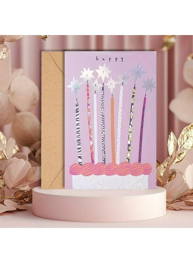 KANDID Birthday Greeting Card , Interactive Design Print (CANDLES) - Image 4