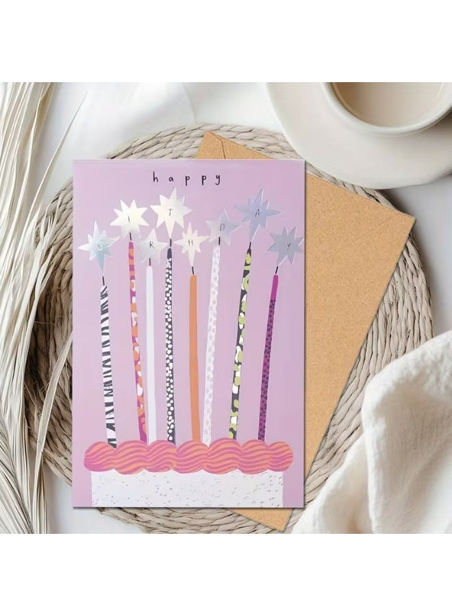 KANDID Birthday Greeting Card , Interactive Design Print (CANDLES) - Image 3