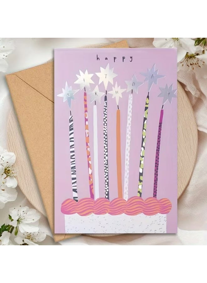KANDID Birthday Greeting Card , Interactive Design Print (CANDLES) - Image 5