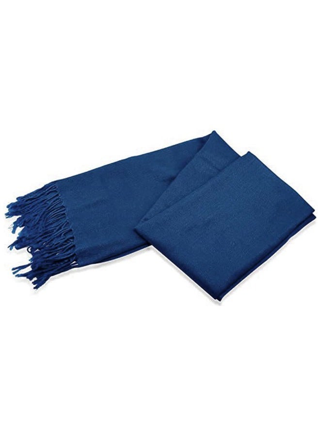 GEARONIC TM Women's Soft Pashmina Scarf Winter Shawl Wrap Scarves Lady Fashion in Solid Colors, Navy, L - Image 2