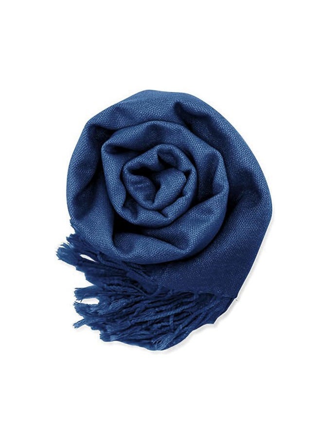 GEARONIC TM Women's Soft Pashmina Scarf Winter Shawl Wrap Scarves Lady Fashion in Solid Colors, Navy, L - Image 1