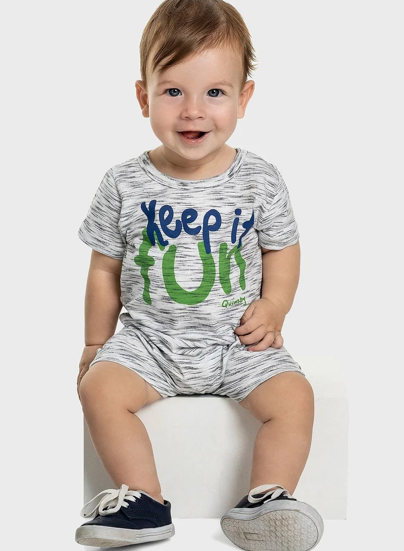 Quimby Kids Printed Half Body Romper