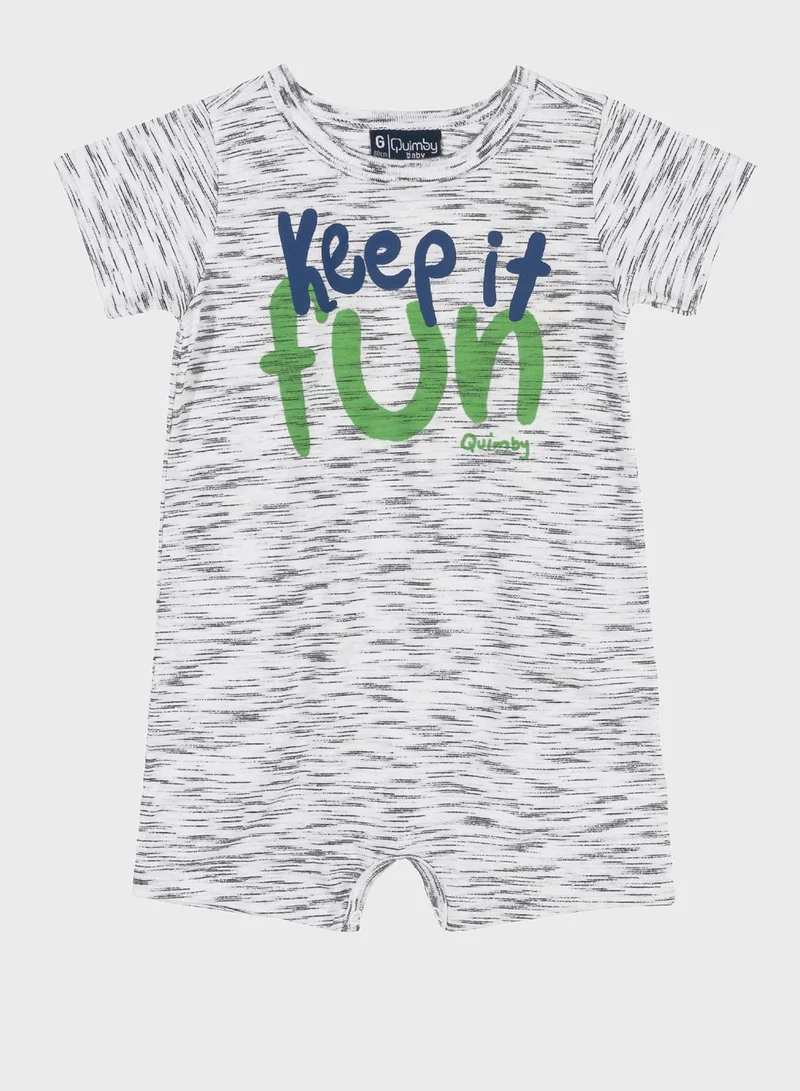 Quimby Kids Printed Half Body Romper