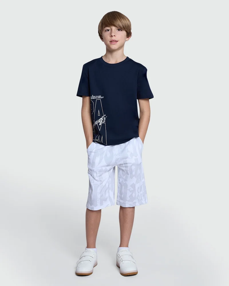 Ovs Tee For Boys In Sky Captain Blue