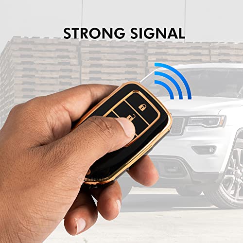 Shopoflux® TPU Key Cover Compatible for Honda Elevate | City | Amaze | WRV | CRV | Jazz | 3 Button Smart Key (Black) - Image 3