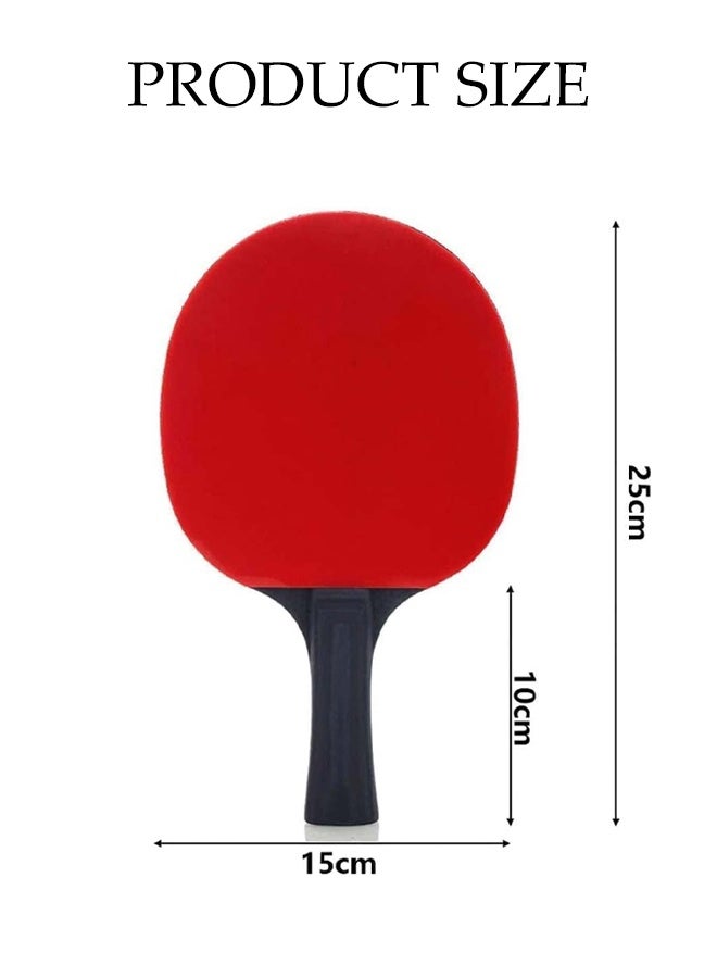 DUNISO Table Tennis Racket Set With Storage Pouch,Includes 2 Ping Pong Paddles and 3 Ping Pong Balls,Ergonomic Rubber  handles,for Indoor & Outdoor - Image 2
