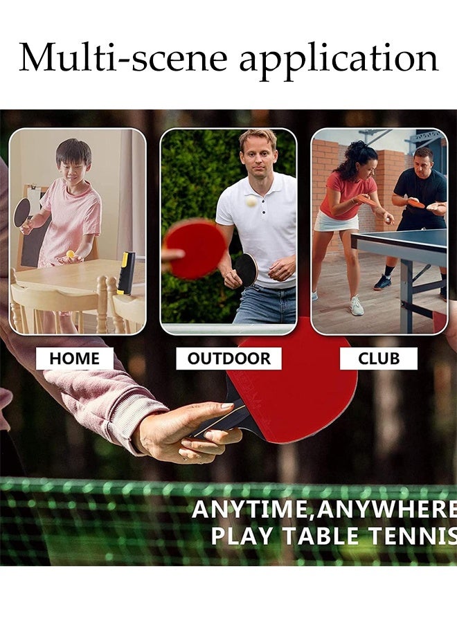 DUNISO Table Tennis Racket Set With Storage Pouch,Includes 2 Ping Pong Paddles and 3 Ping Pong Balls,Ergonomic Rubber  handles,for Indoor & Outdoor - Image 3