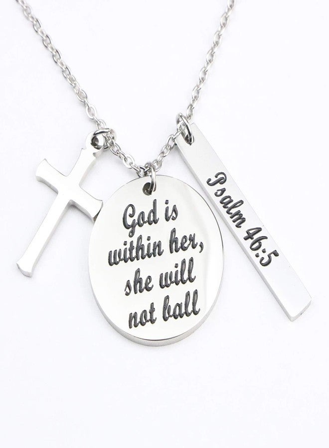 MEMGIFT Bible Verse Cross Pendant Christian Necklace Prayer Charm Faith Religious Jewelry for Women - Image 2