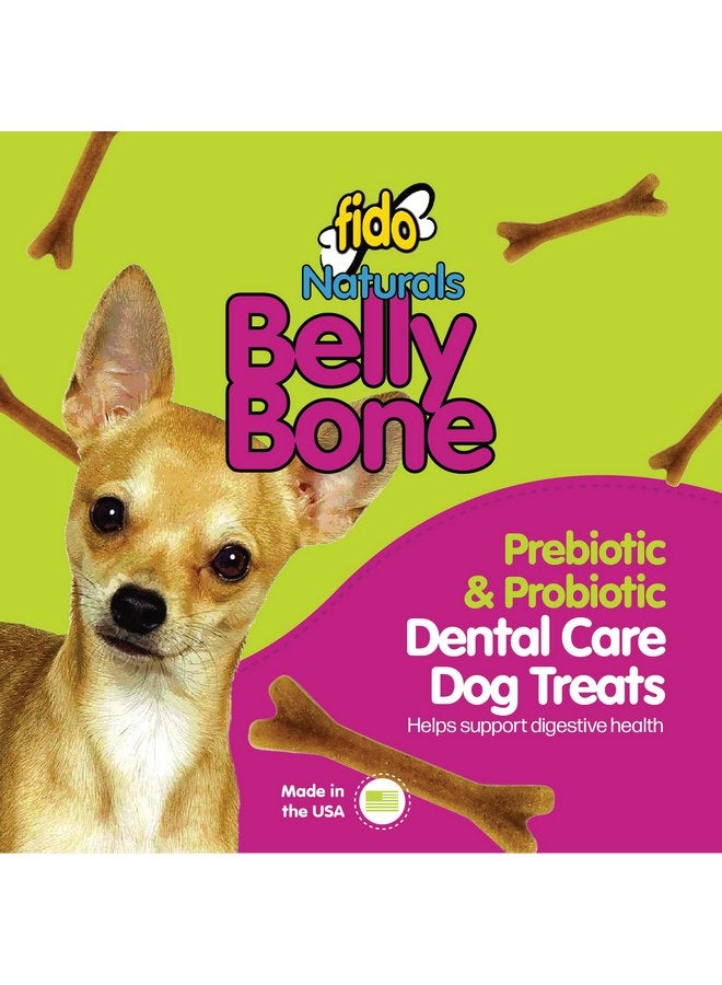 Fido Naturals Belly Bones for Dogs, Yogurt Flavored Mini Dog Dental Treats - 21 Treats Per Pack, 3 Pack - for Small Dogs, Made in USA, Plaque & Tartar Control, Fresh Breath, Digestive Health Support - Image 2