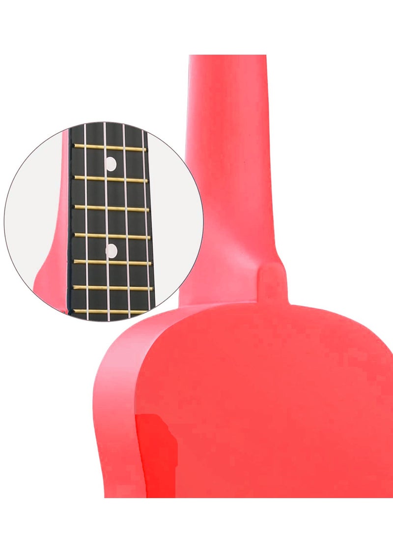 Mike Music - Soprano Ukulele for Kids Adults 21 inch Ukuleles for Beginners Ukalelee Uke Hawaii Mini Guitar for Kids Beginners Students Small Guitar Ukulele with Gig Bag, 1 Spare String and Pick-Red - Image 1