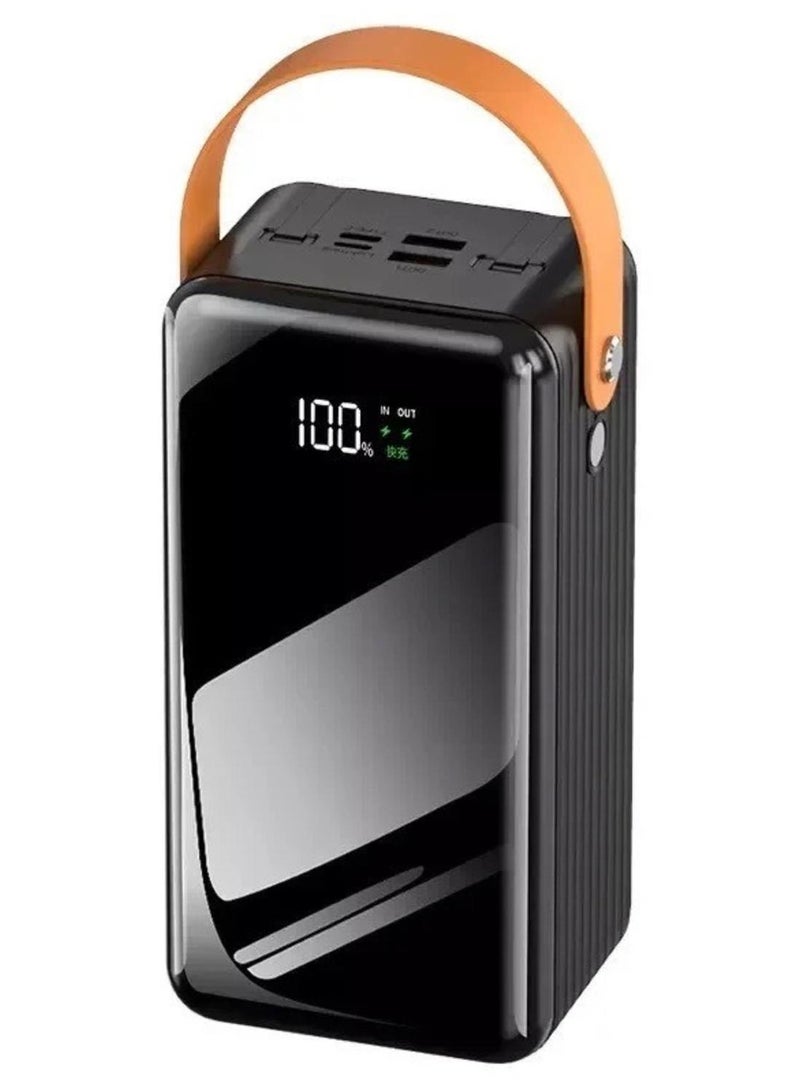 ELTRAZONE بنك طاقة محمول بسعة 50000 مللي أمبير في الساعة مع كابلين للشحن ومنفذ PD ومنفذين USB يدعمان الشحن السريع BC404 / أسود - Image 1