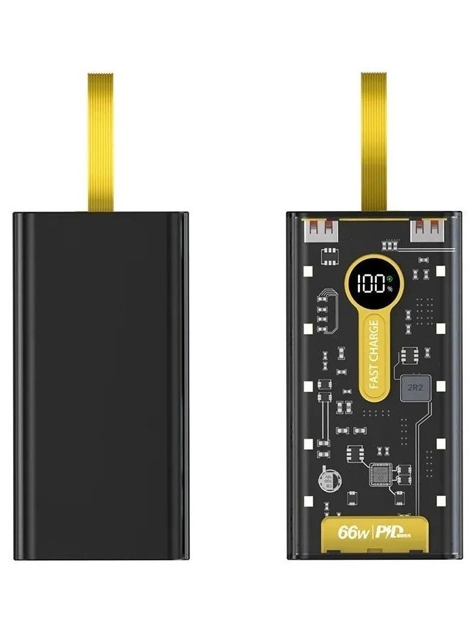 ELTRAZONE 50,000mAh Portable Power Bank with 2 Charging Cables, PD Port and 2 USB Ports Support Fast Charging BC404 /black - Image 2