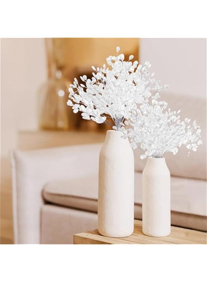 Generic 25 Pcs Artificial Bouquets Acrylic Bead Drops Sprays Crystal Stem Branches Beaded String Bridal Picks for Wedding Party Home Decor DIY Craft - Image 5
