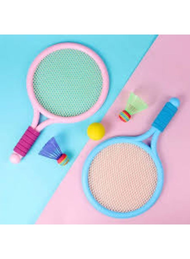 Kid Tennis Racket Sets Plastic Toddlers Badminton Set With 1 Foam Ball And 2 Shuttlecocks - Image 3